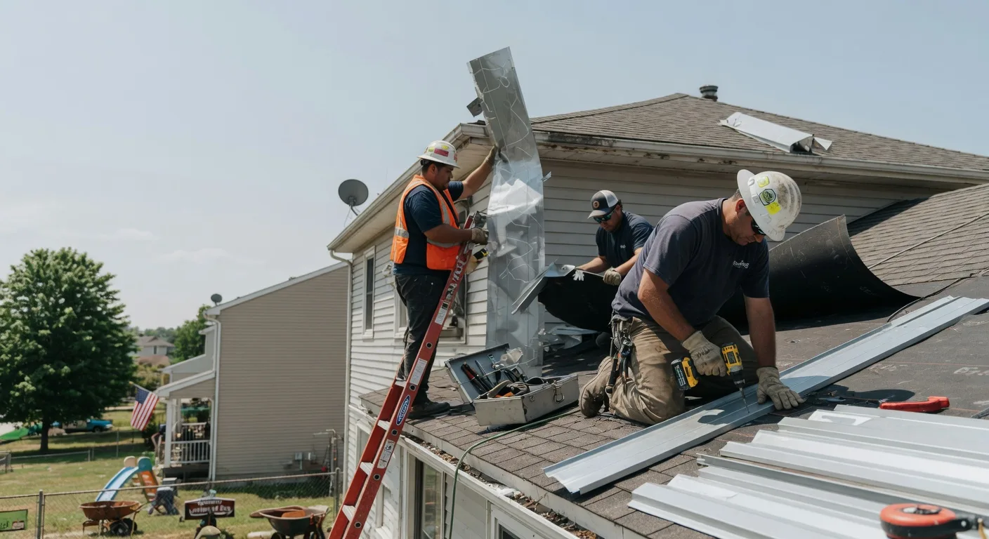 Storm Damage Metal Roof Repair in Burr Hill, VA